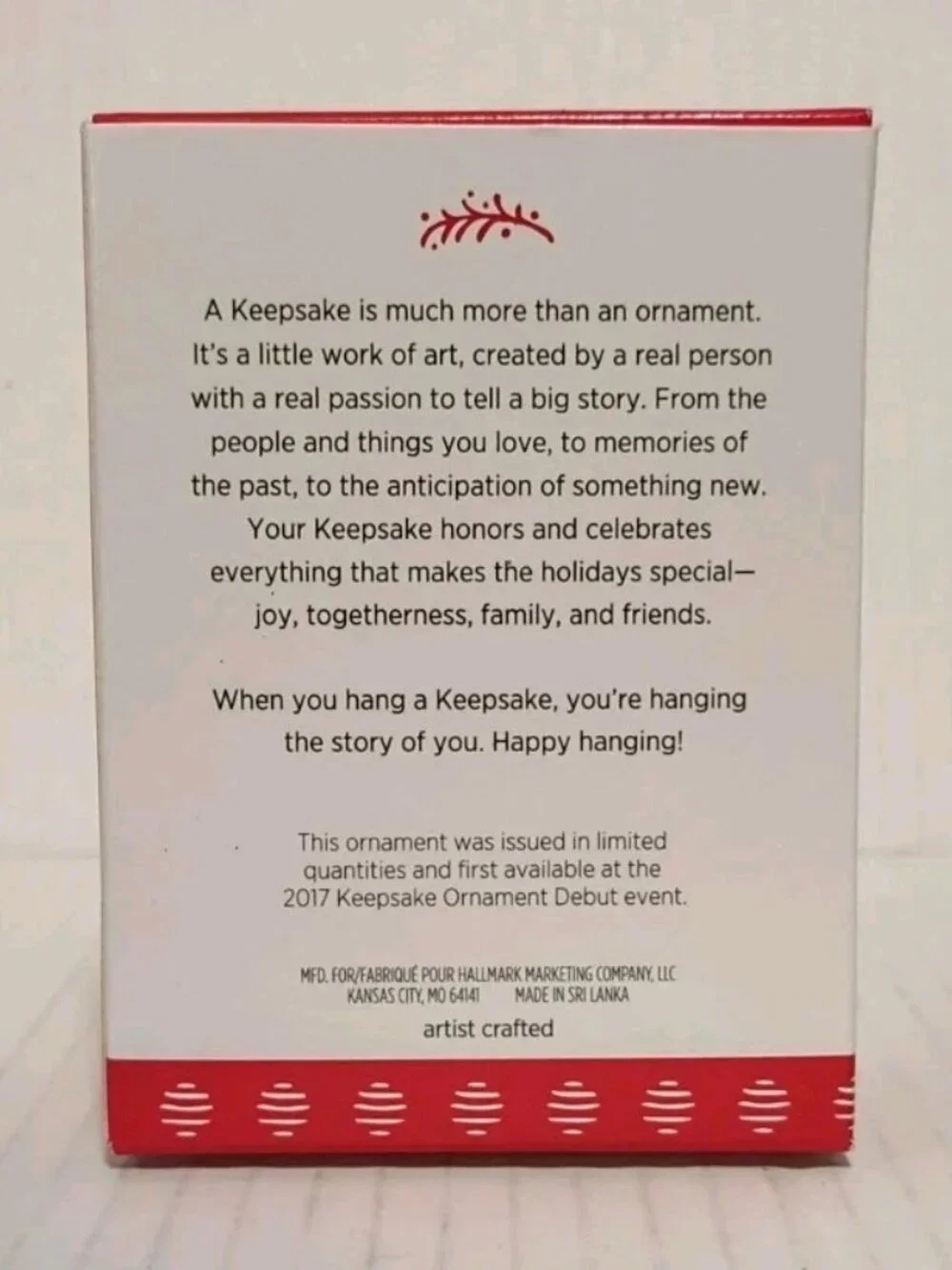 Hallmark 2017 keepsake